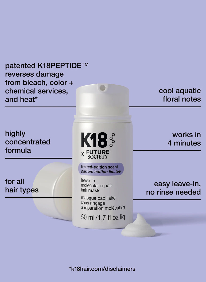 K18 x Future Society leave-in molecular hair mask – The Cosmetic