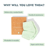 Moisturizing Heel Socks-Green