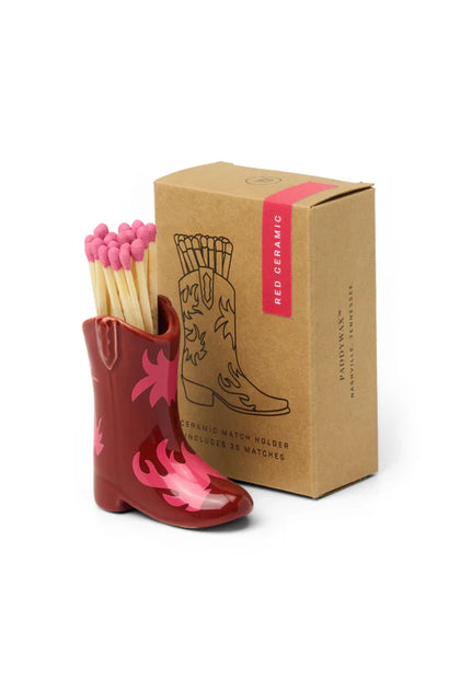 Cowboy Boot Match Holder - Red