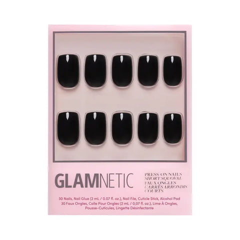 Jet Black Press-On Nails