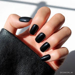 Jet Black Press-On Nails
