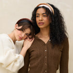 Black & Chocolate Satin & Velvet Headbands