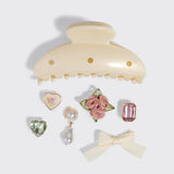 KitschPop™️ Curved Claw Clip - Pearlized Cream