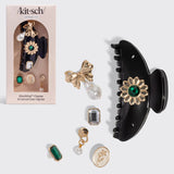 KitschPop™️ Curved Claw Clip - Vintage Black