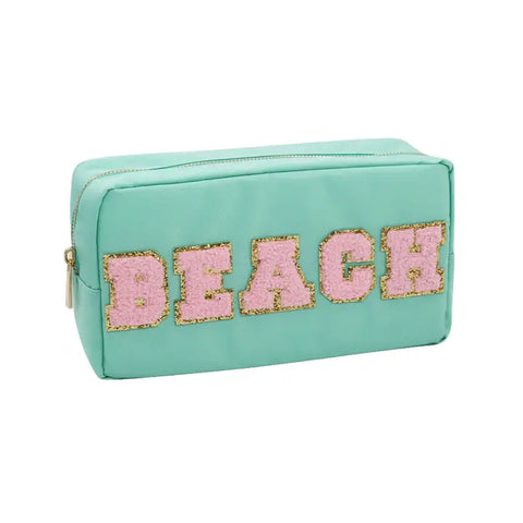 Varsity Collection Nylon Cosmetic Bag Beach Chenille