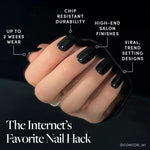 Jet Black Press-On Nails