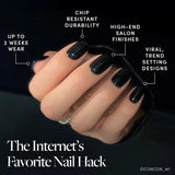 Jet Black Press-On Nails