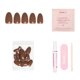Chocolate Brown Press-On