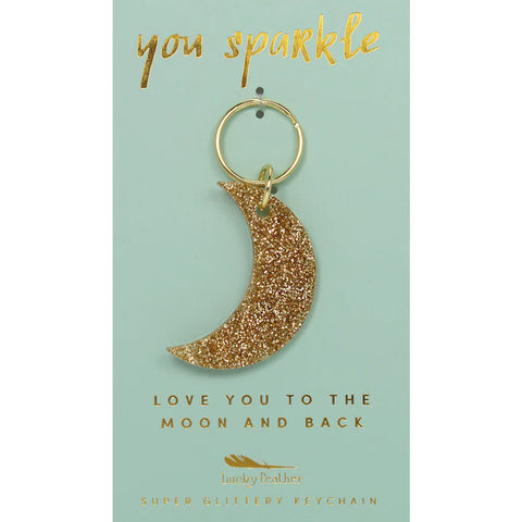 Glitter Keychain - Moon