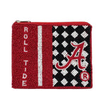 Alabama Roll Tide Checker Coin Pouch
