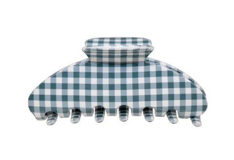 Big Effing Clip in Navy Gingham