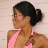 Big Effing Clip in Tortoise Hibiscus