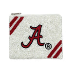 Alabama White Coin Pouch