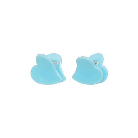 Baby Heart Clip Set in Aqua Love