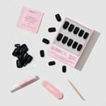 Jet Black Press-On Nails