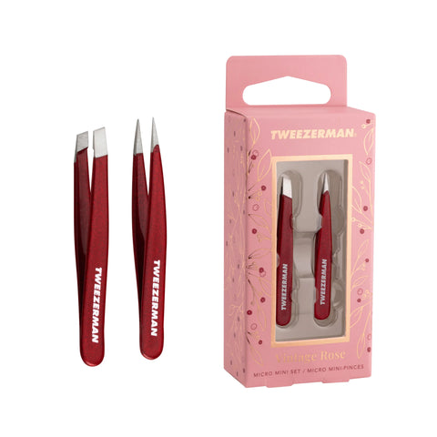 Vintage Rose Micro Mini Tweezer Set