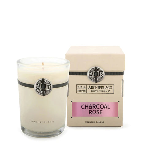Charcoal Rose Boxed Candle