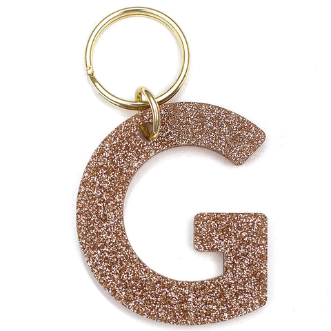 Glitter Letter Keychain - G