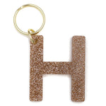 Glitter Letter Keychain - H