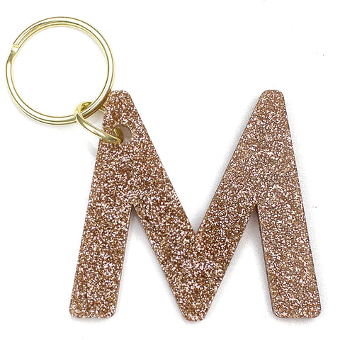 Glitter Letter Keychain - M