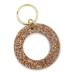 Glitter Letter Keychain - O