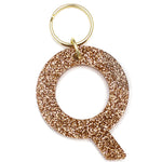 Glitter Letter Keychain - Q