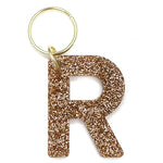 Glitter Letter Keychain - R