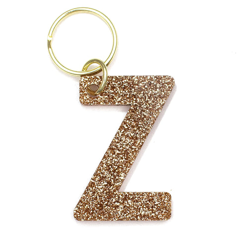 Glitter Letter Keychain - Z