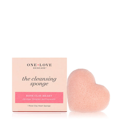 The Cleansing Sponge Rose Clay Heart