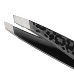 Black Leopard Mini Slant Tweezer