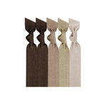 5 PACK SATIN HAIR TIES