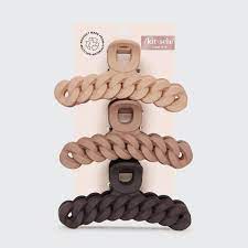 Chain Claw Clip 3pc Set - Neutral