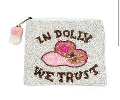 In Dolly We Trust Beaded Pouch