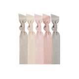 5 PACK SATIN HAIR TIES